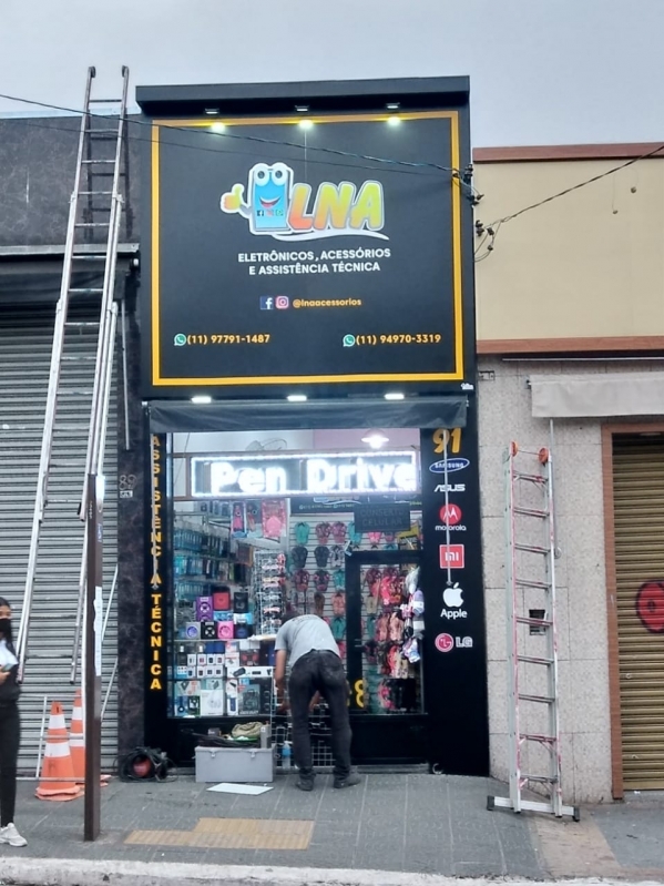 Fachada Acm Preto Valor Santa Teresinha de Piracicaba - Fachada de Supermercado em Acm