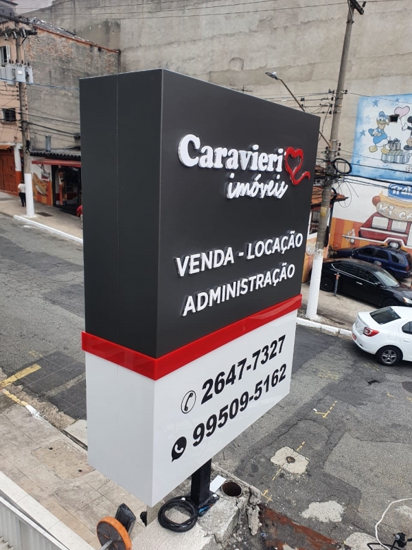 Quanto Custa Letreiro de Fachada de Loja Santo Antônio da Posse - Letreiro Fachada de Chapa Galvanizada