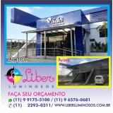 Fachada de Acm Preto com Led